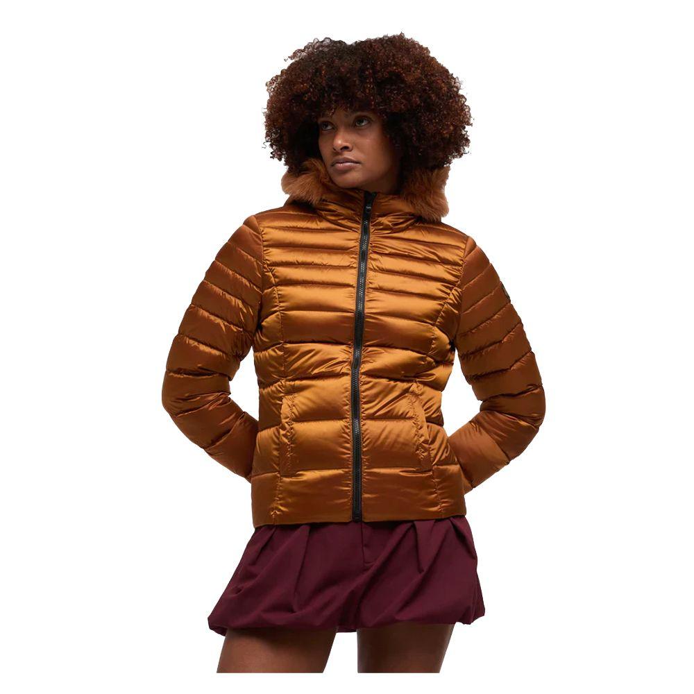 Refrigiwear Women's Orange Nylon Down Jacket - Arichezz.store