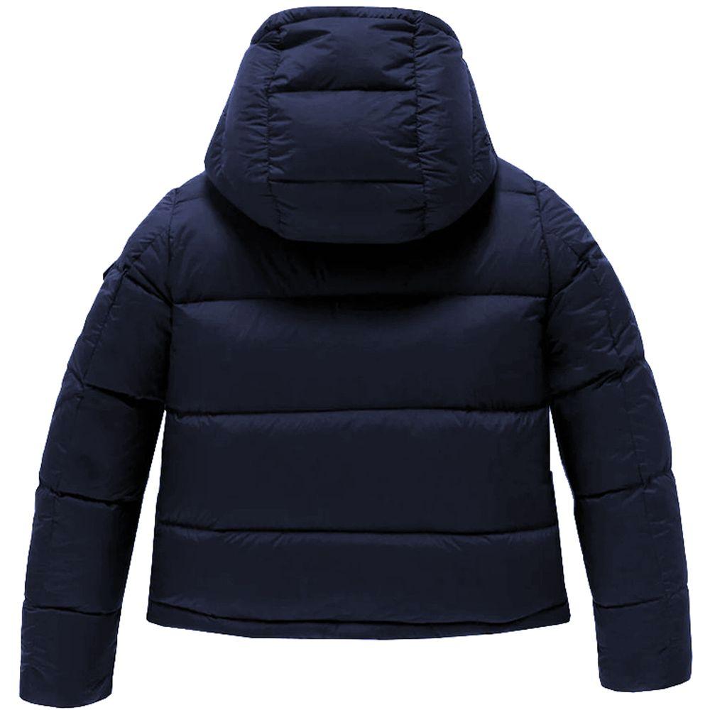 Refrigiwear Blue Polyester Down Jacket with Hood - Arichezz.store