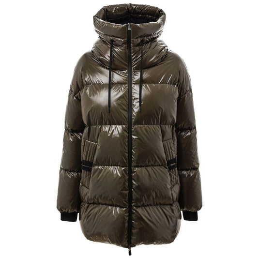 Herno Dark Green Hooded Padded Parka Jacket - Arichezz.store