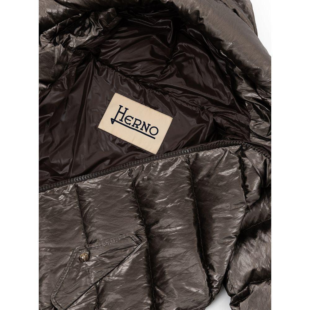 Herno Silver Viscose Jackets & Coat - Arichezz.store