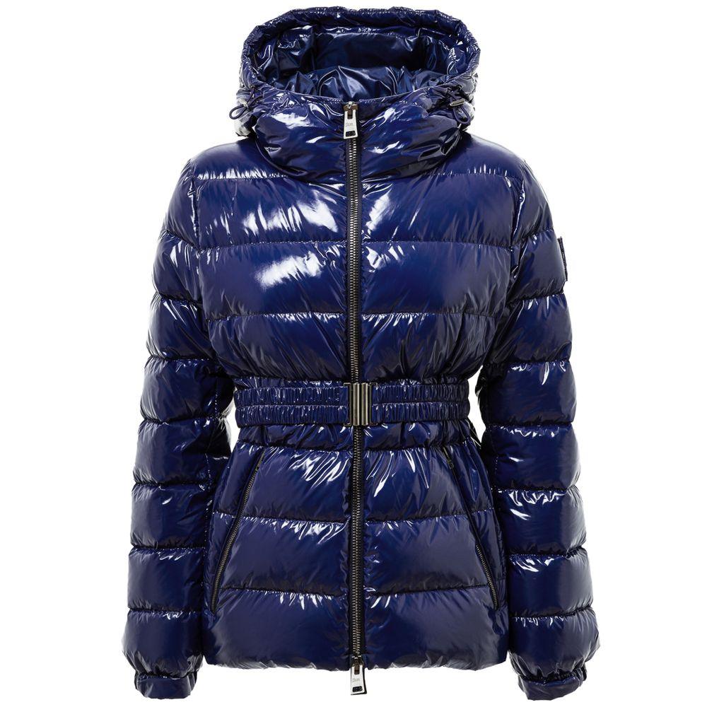 Herno Blue Padded Down Jacket with Removable Belt - Arichezz.store