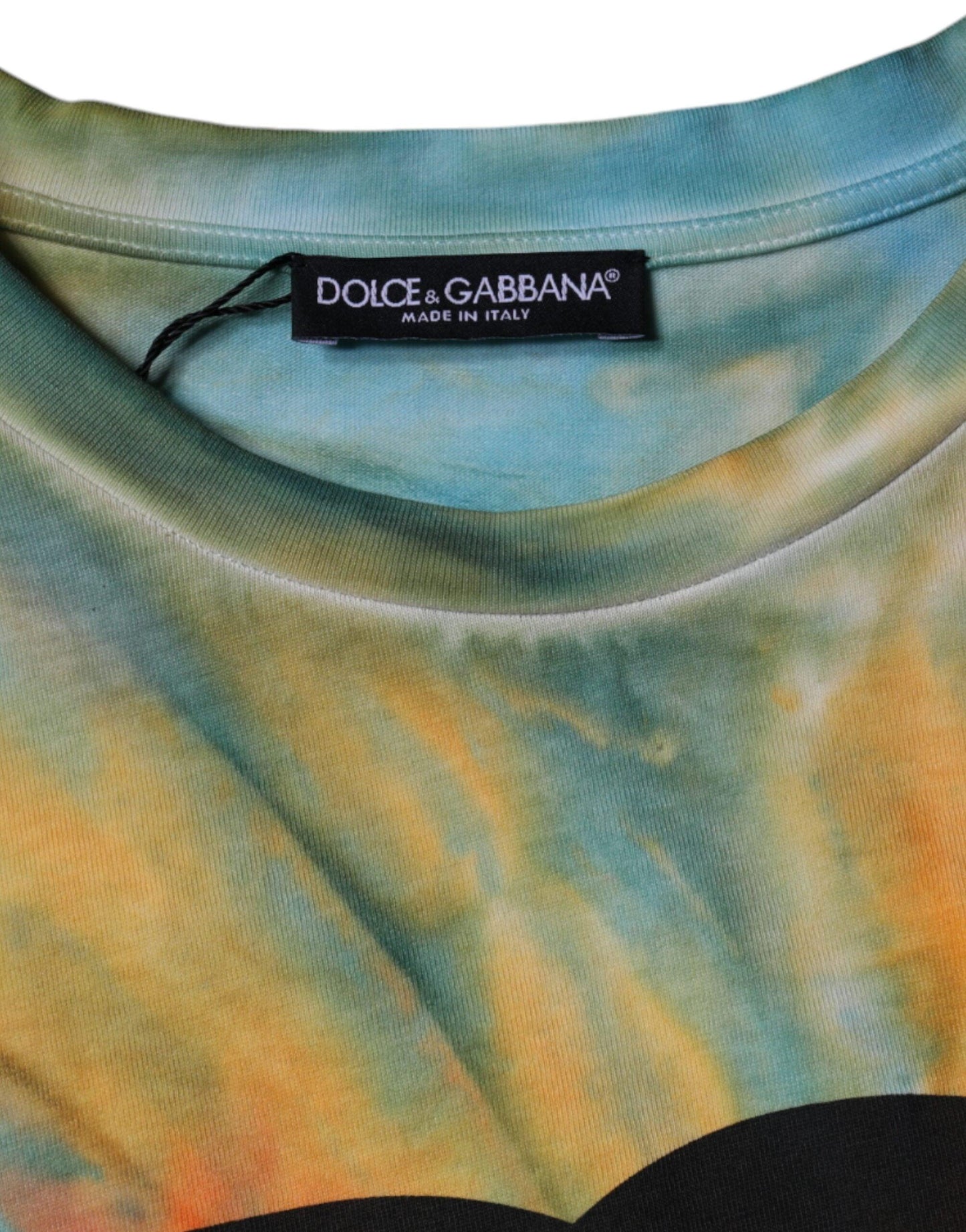 Dolce & Gabbana Multicolor Tie-Dye Logo Cotton T-shirt - Arichezz.store