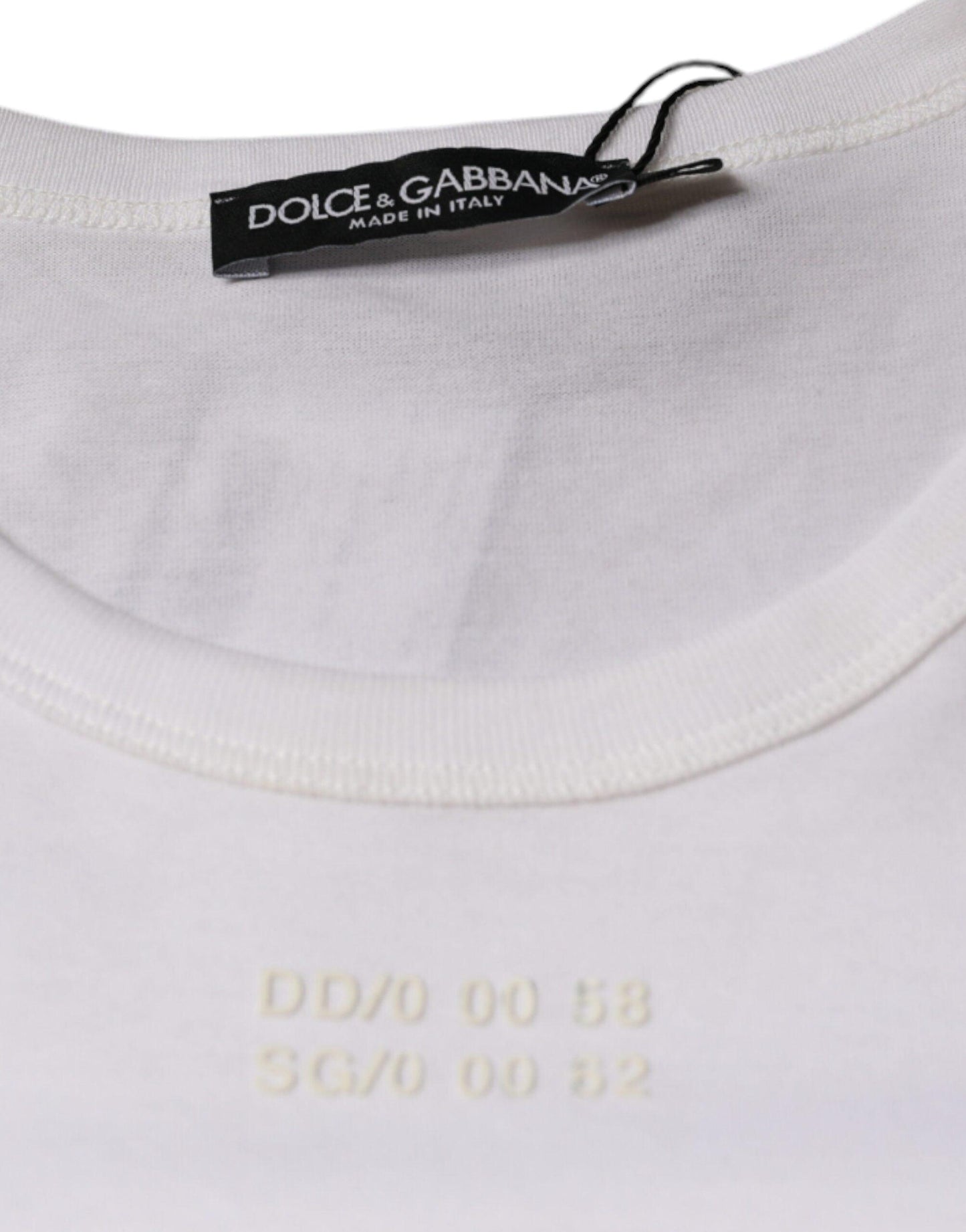 Dolce & Gabbana White Cotton Pocket Short Sleeves T-shirt - Arichezz.store