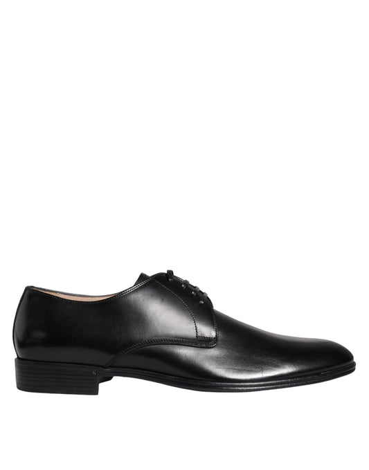 Dolce & Gabbana Black Leather Derby Formal Dress Shoes - Arichezz.store