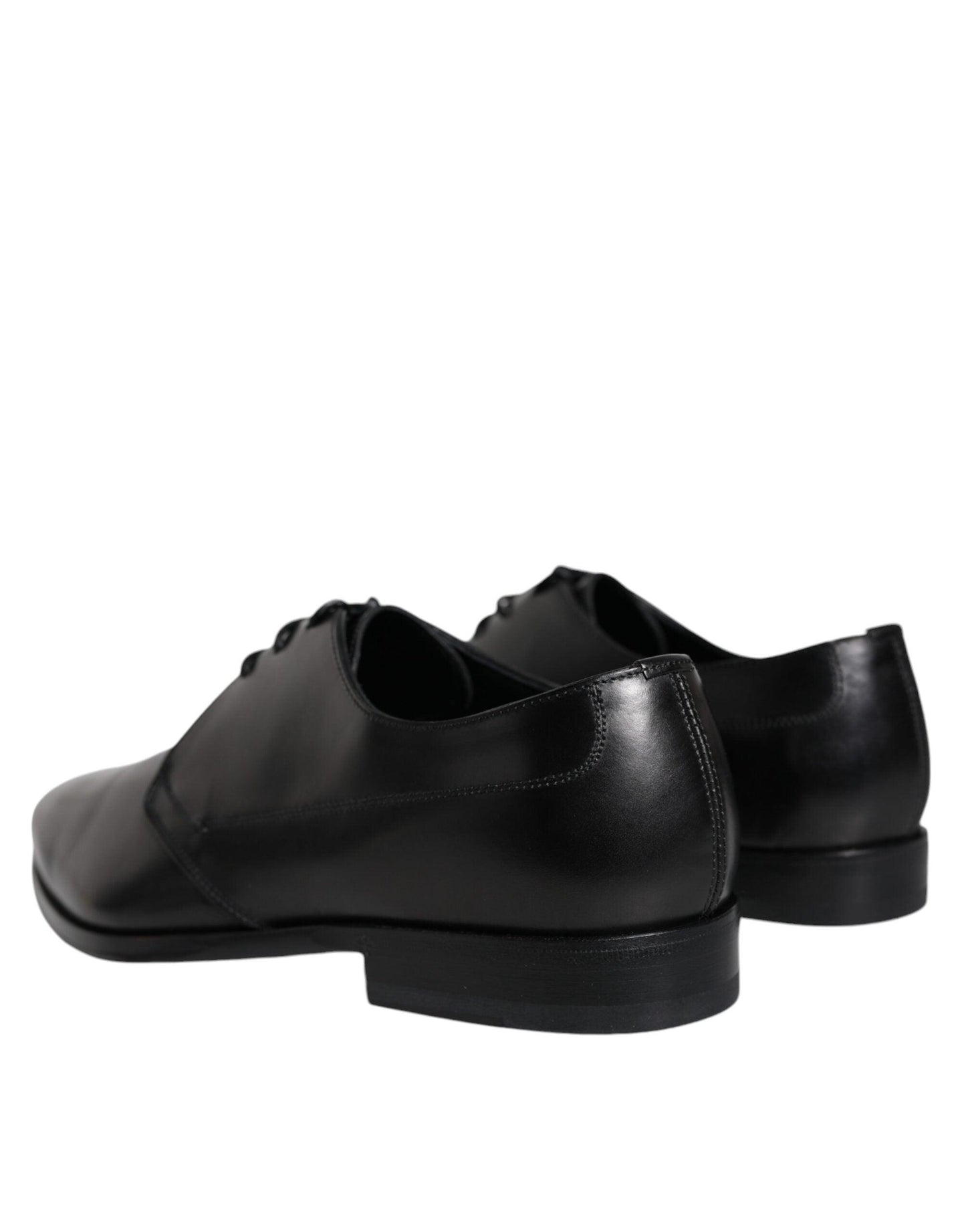 Dolce & Gabbana Black Leather Derby Formal Dress Shoes - Arichezz.store