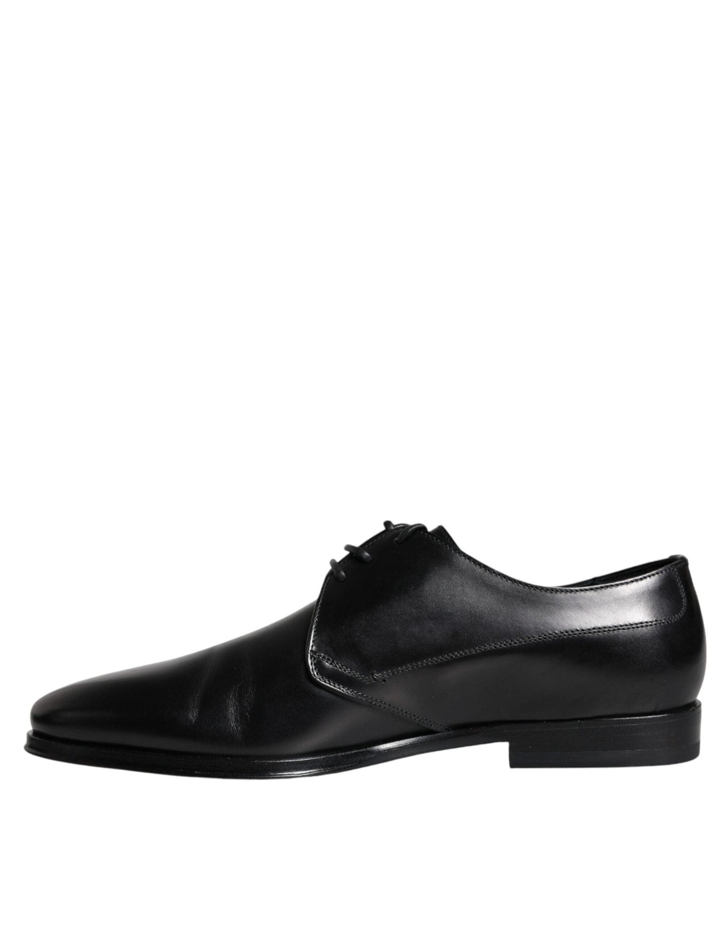 Dolce & Gabbana Black Leather Derby Formal Dress Shoes - Arichezz.store