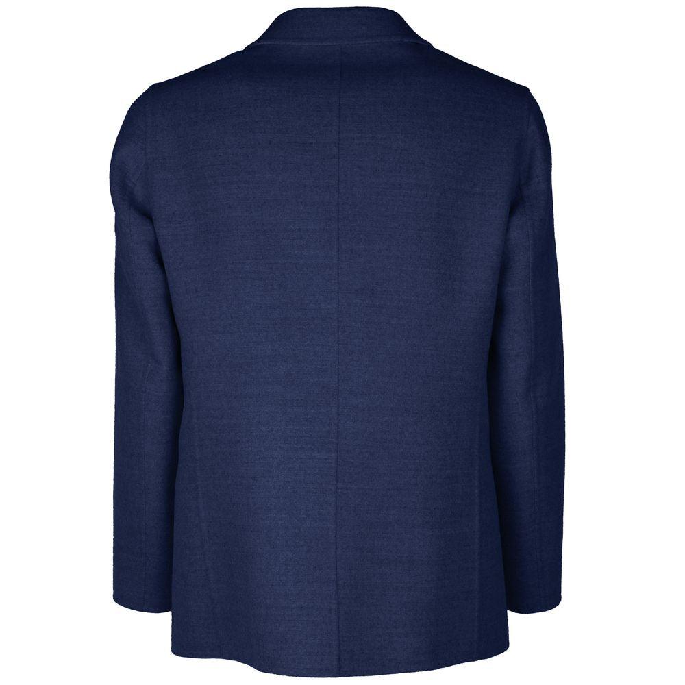 Made in Italy Blue Wool Vergine Blazer - Arichezz.store