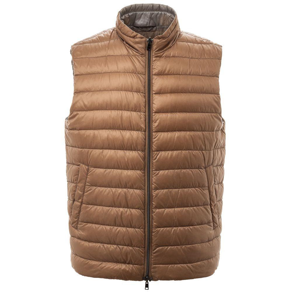 Herno Brown Polyamide Vest - Arichezz.store