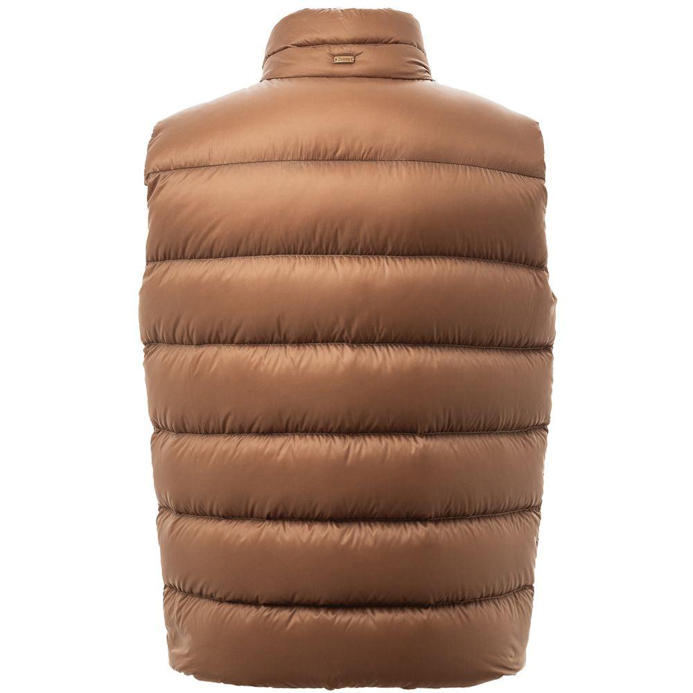 Herno Brown Polyamide Vest - Arichezz.store