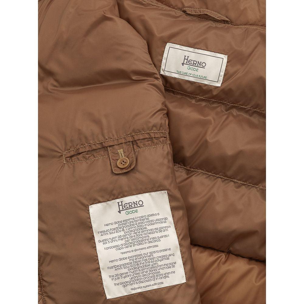 Herno Brown Polyamide Vest - Arichezz.store