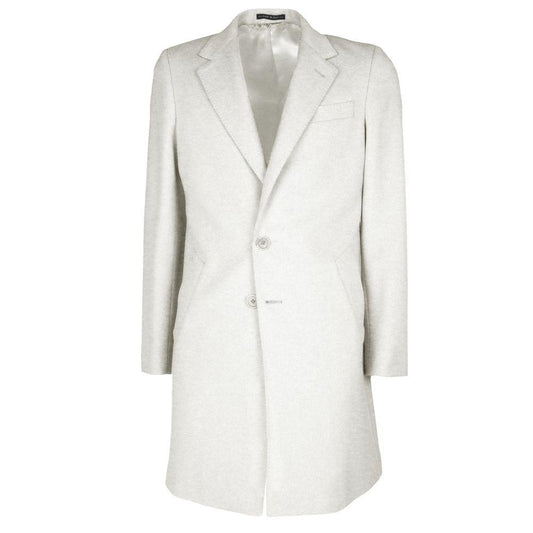 Made in Italy White Wool Vergine Jacket - Arichezz.store