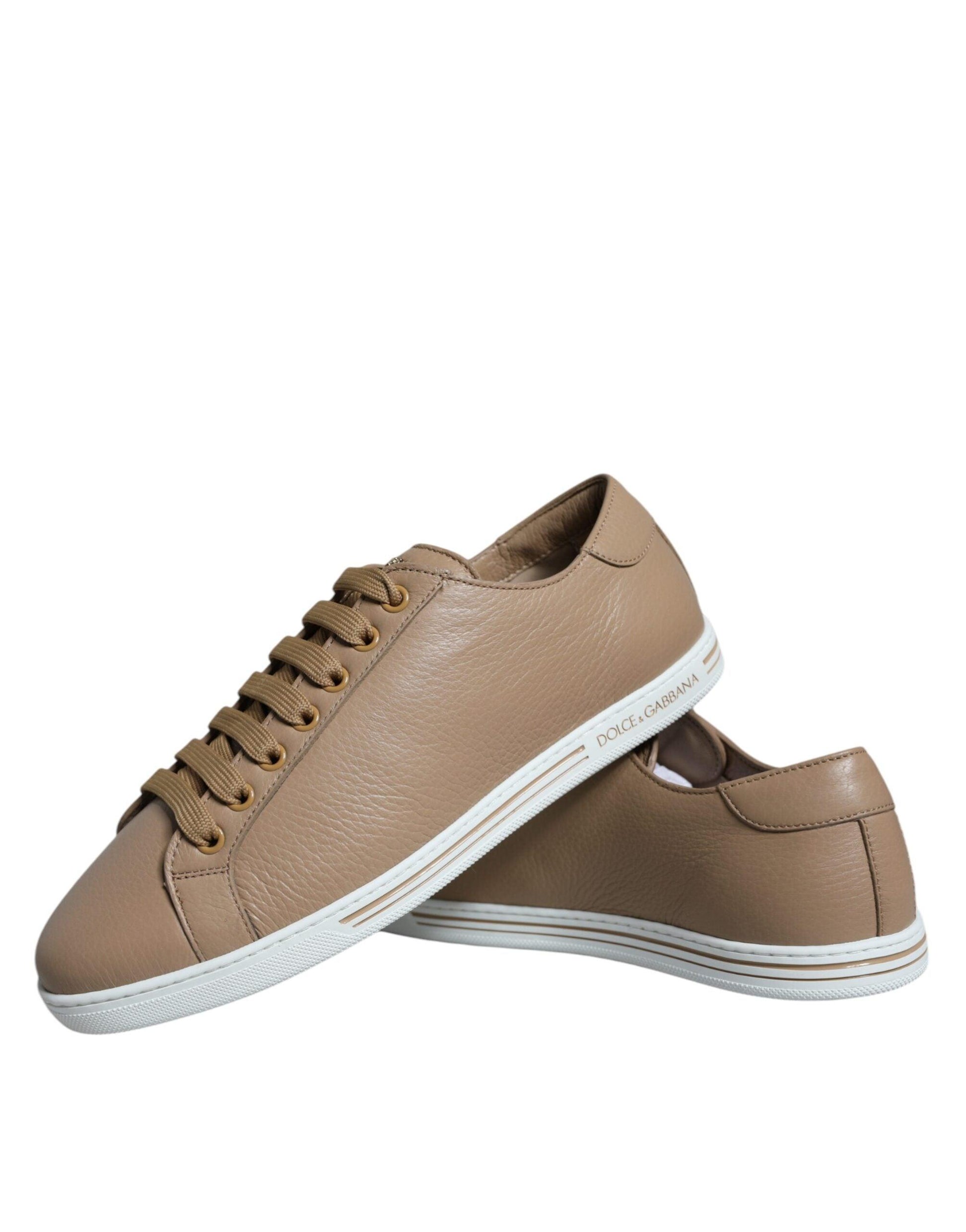 Dolce & Gabbana Brown Low Top Men Saint Tropez Sneakers Shoes - Arichezz.store