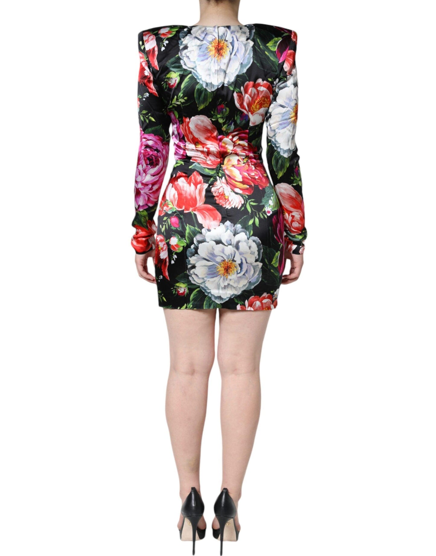 Dolce & Gabbana Multicolor Floral Print Sheath Mini Dress - Arichezz.store