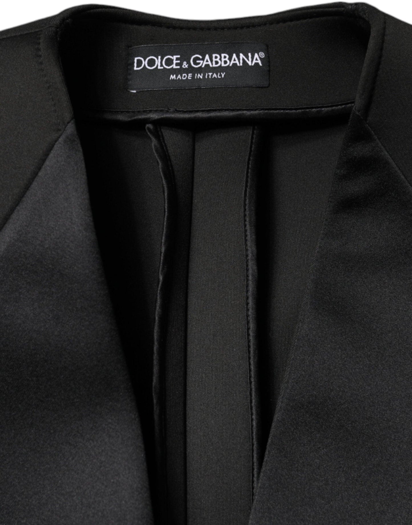 Dolce & Gabbana Black Polyester Double Breasted Coat Jacket - Arichezz.store