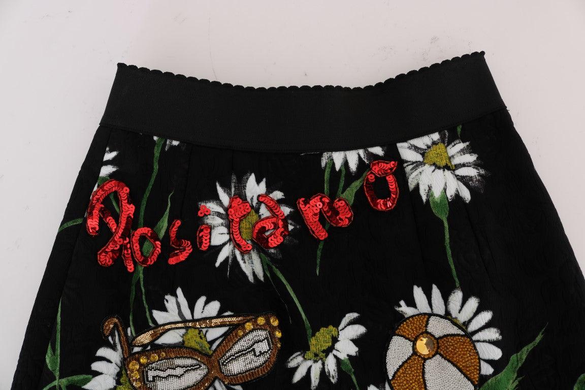 Dolce & Gabbana Embellished A-Line Mid-Calf Skirt - Arichezz.store