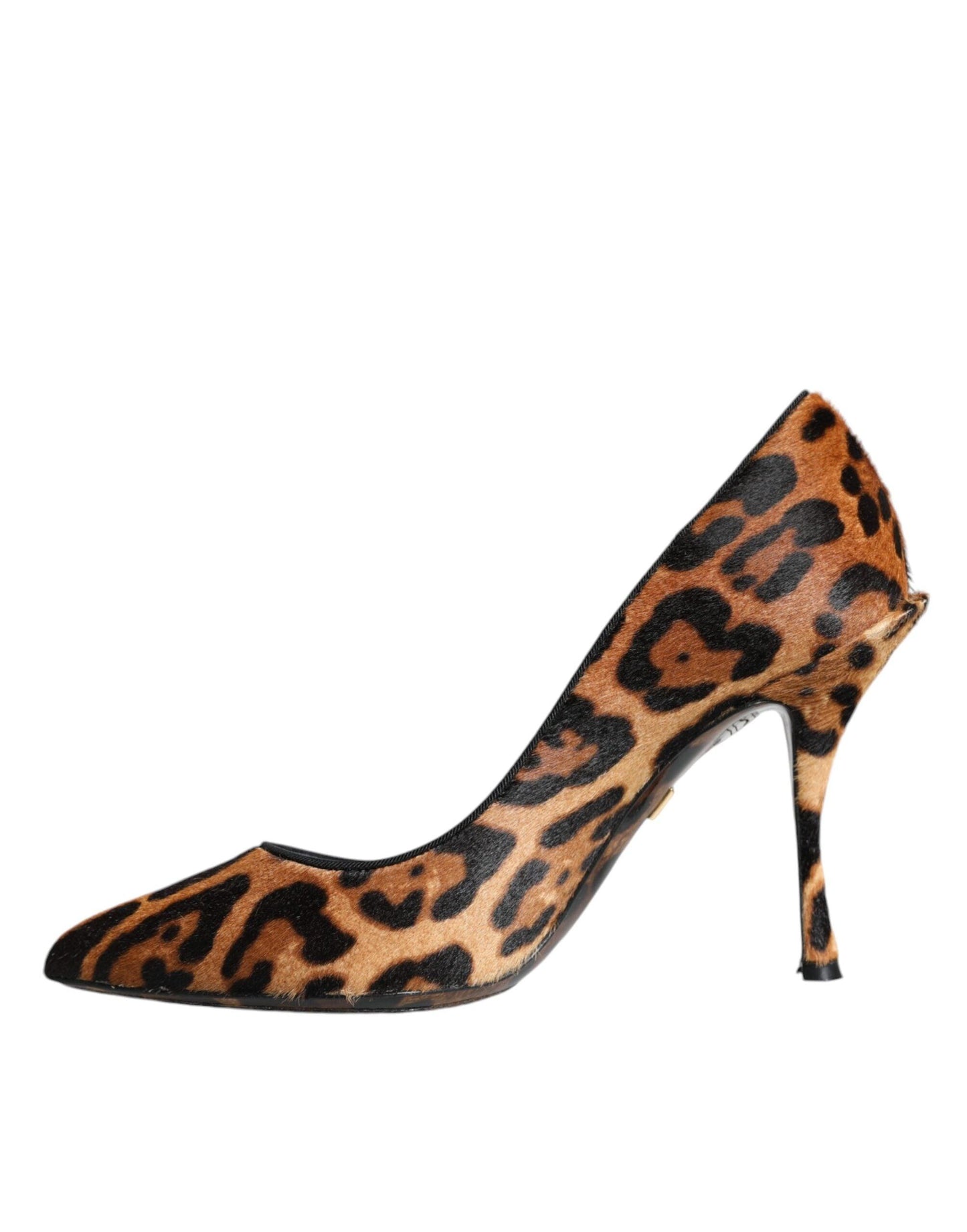 Dolce & Gabbana Brown Leopard Calf Hair Heels Pumps Shoes - Arichezz.store