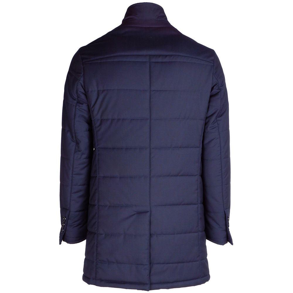 Made in Italy Blue Wool Vergine Jacket - Arichezz.store