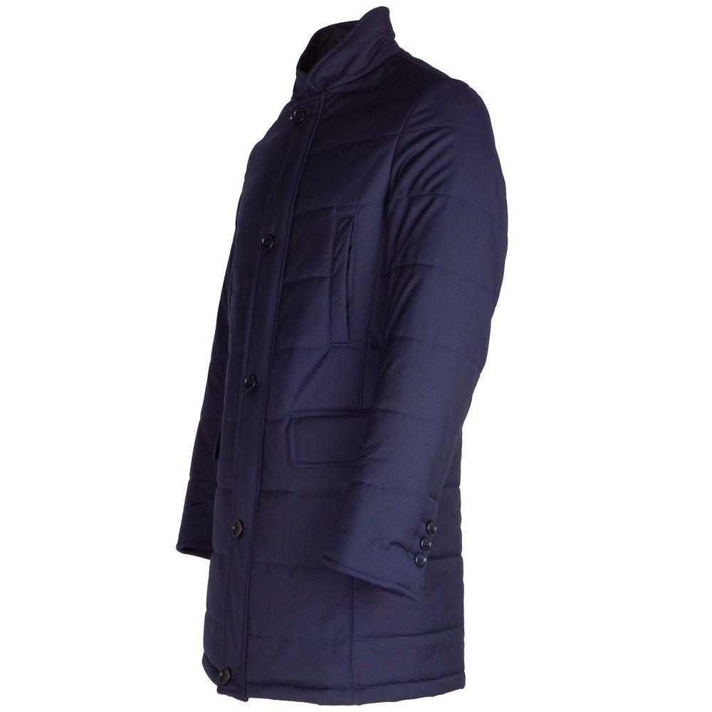 Made in Italy Blue Wool Vergine Jacket - Arichezz.store