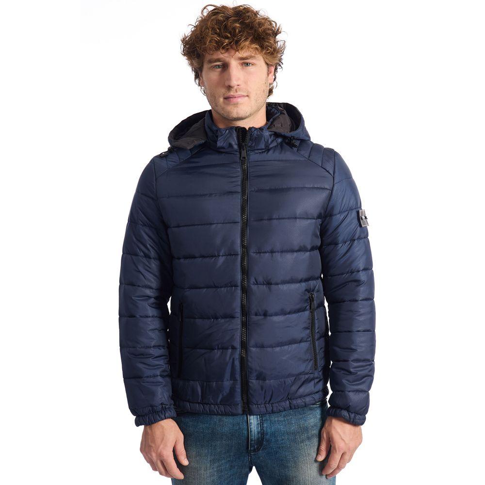 Baldinini Trend Blue Polyester Men Jacket - Arichezz.store