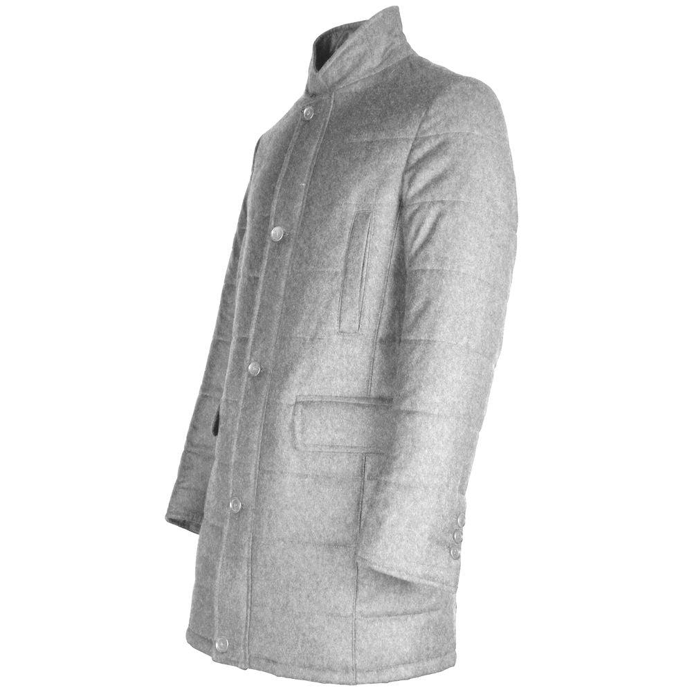 Made in Italy Gray Wool Vergine Jacket - Arichezz.store