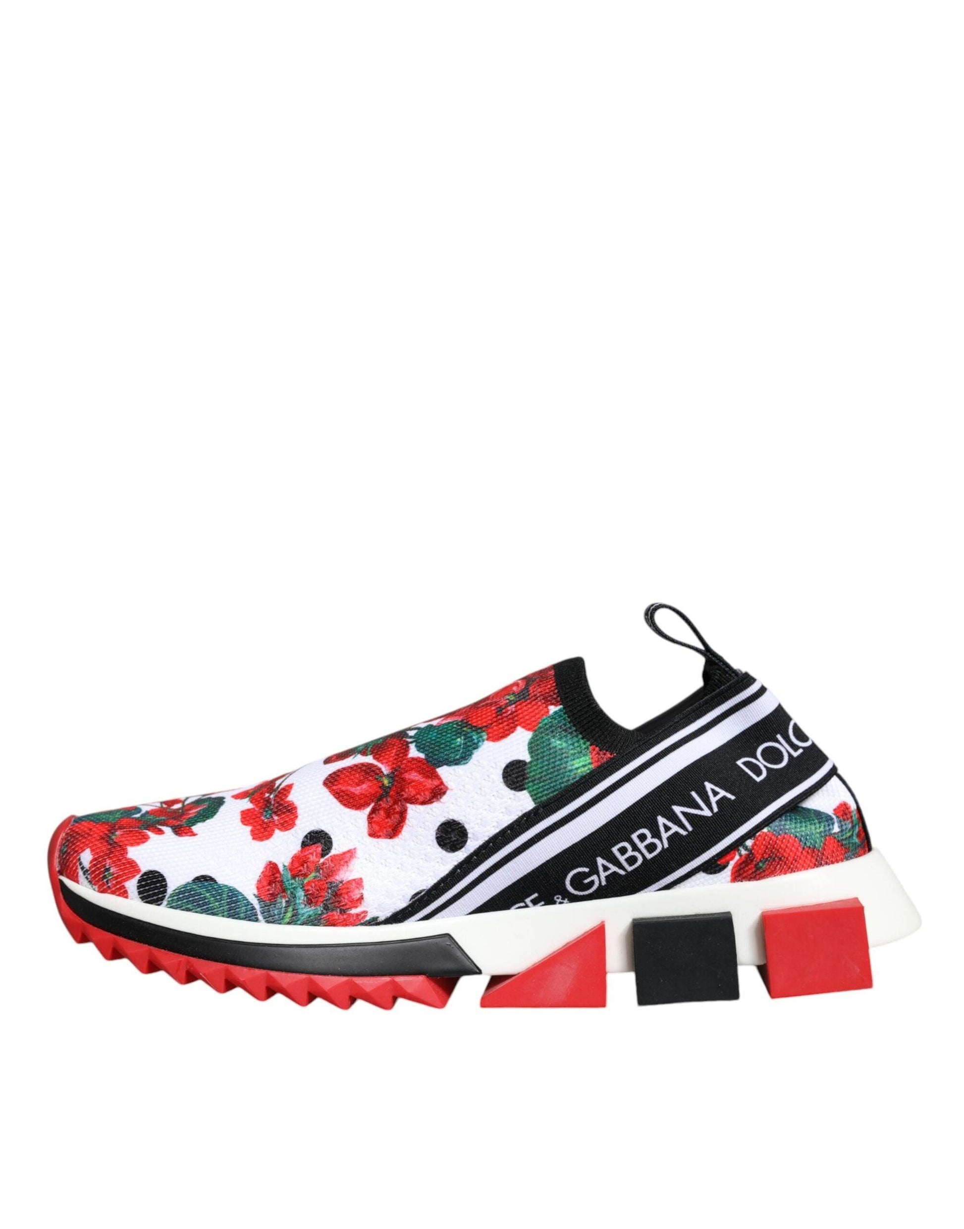 Dolce & Gabbana Multicolor Geranium Sorrento Sneakers Shoes - Arichezz.store