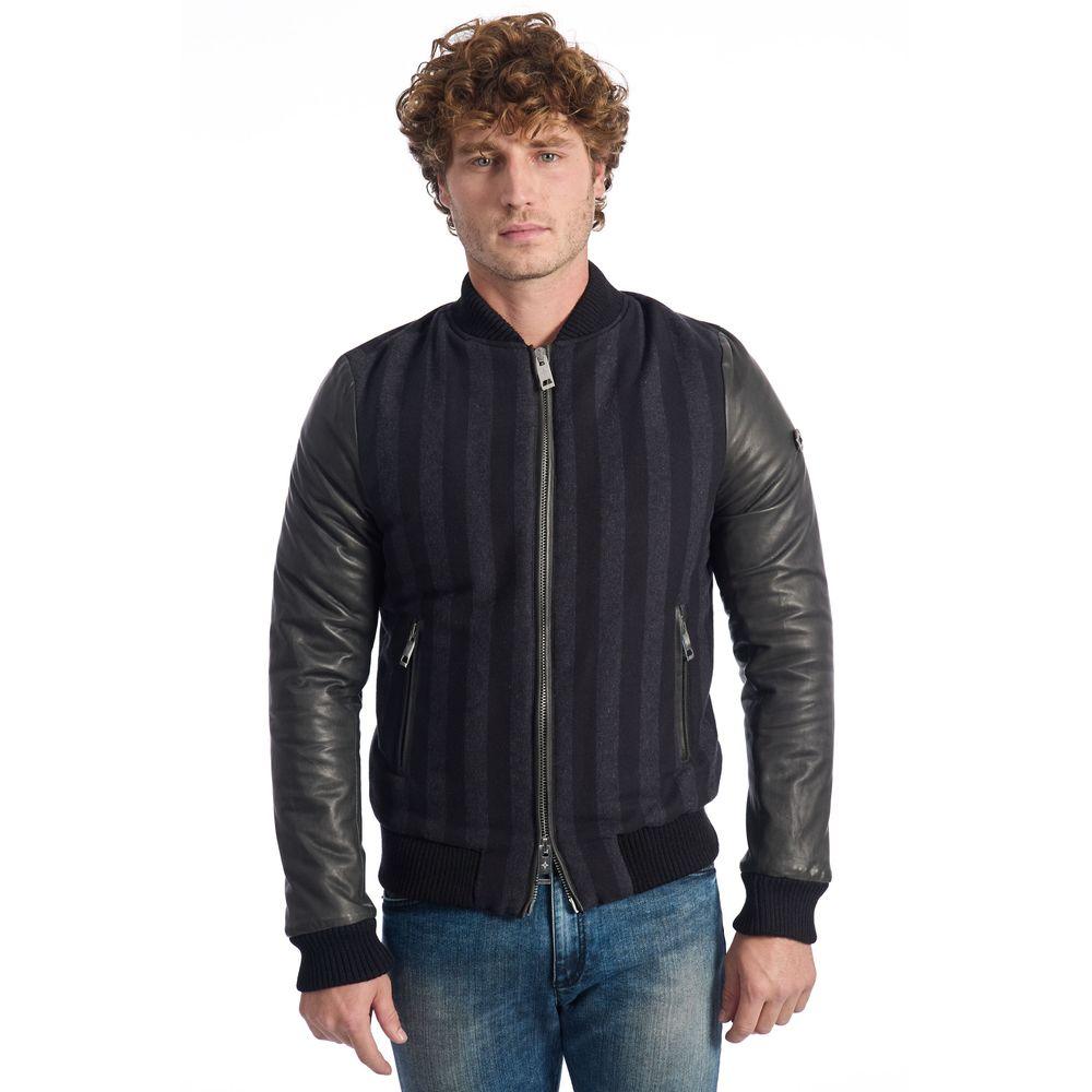 Roberto Pepe Luxury Black Wool Men Jacket - Arichezz.store