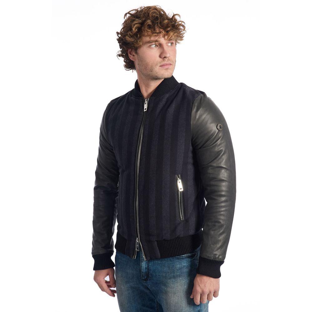 Roberto Pepe Luxury Black Wool Men Jacket - Arichezz.store