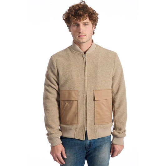 Roberto Pepe Luxury Beige Wool Men Jacket - Arichezz.store