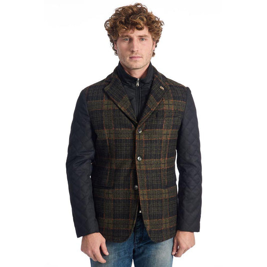 Roberto Pepe Luxury Brown Wool Men Jacket - Arichezz.store