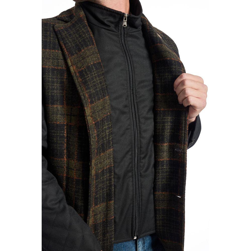 Roberto Pepe Luxury Brown Wool Men Jacket - Arichezz.store