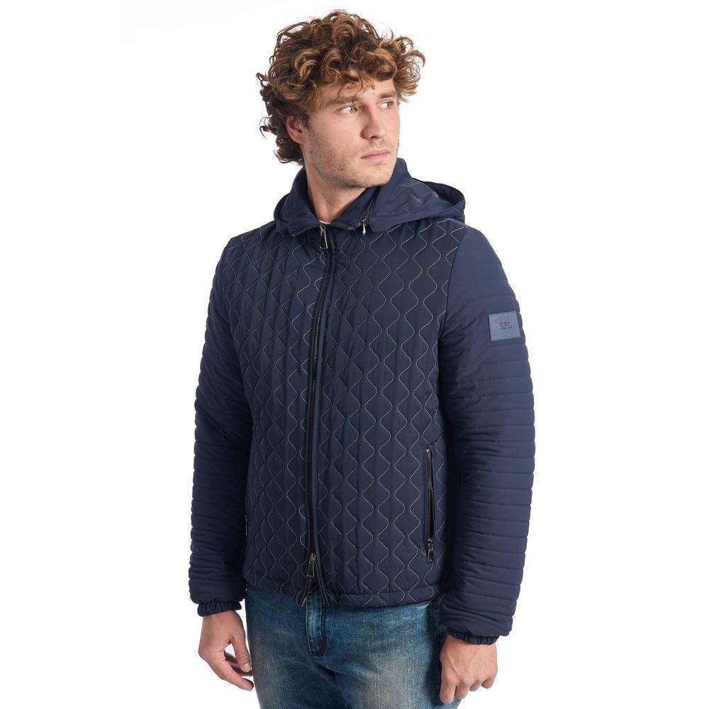 Roberto Pepe Luxury Blue Polyamide Men Jacket - Arichezz.store