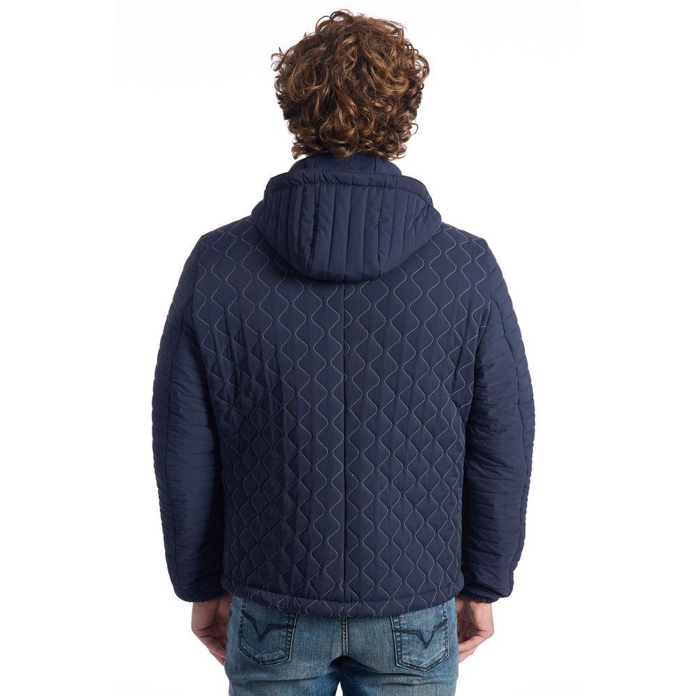 Roberto Pepe Luxury Blue Polyamide Men Jacket - Arichezz.store