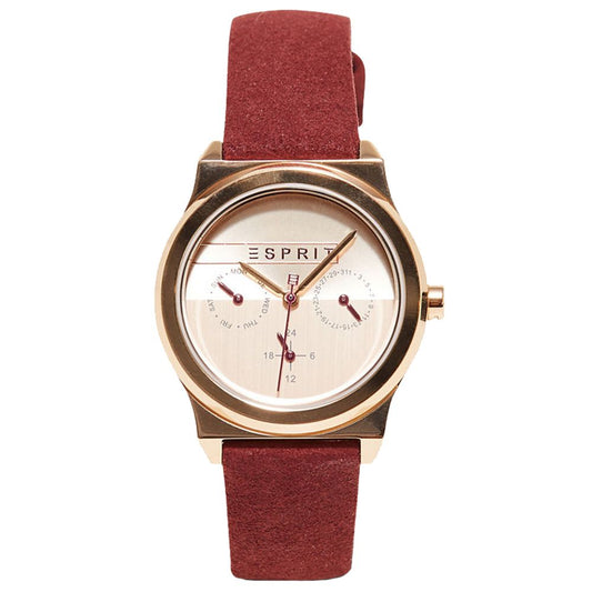 Esprit Red Leather Watch - Arichezz.store