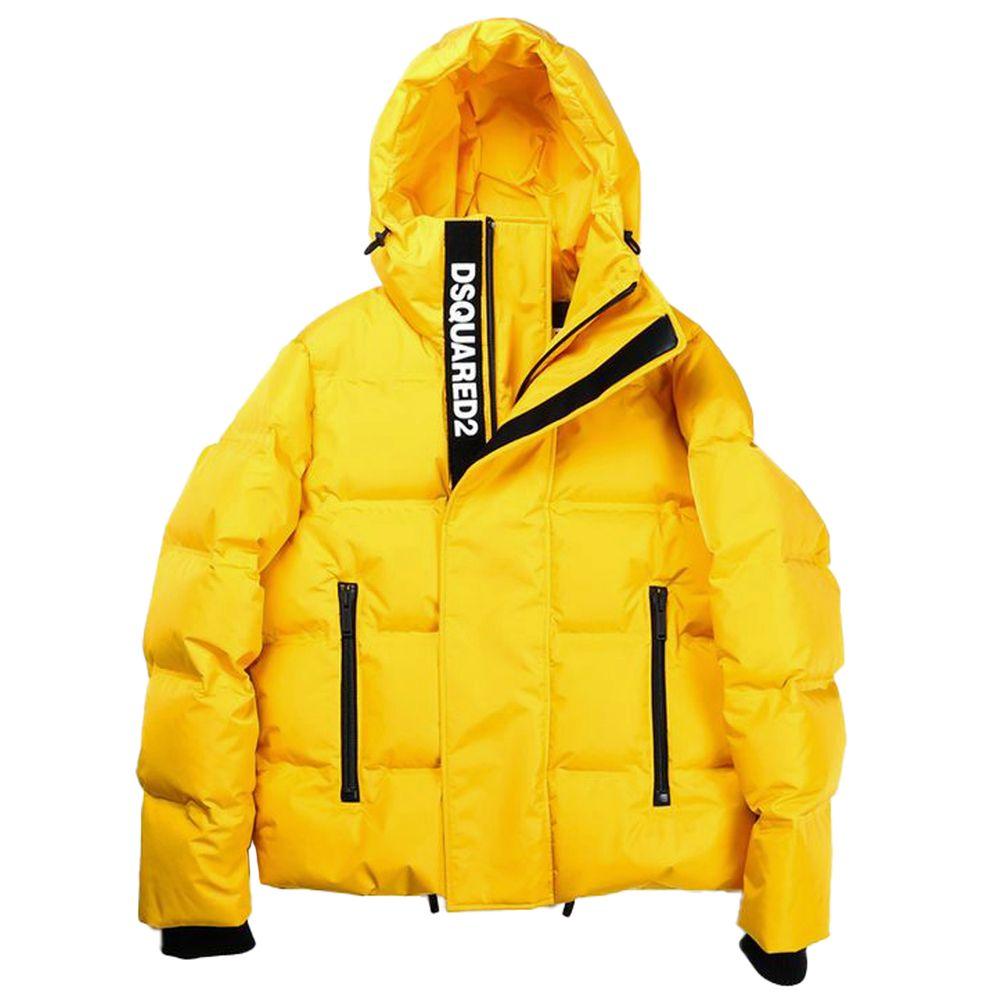 Dsquared² Yellow Nylon Men Jacket - Arichezz.store