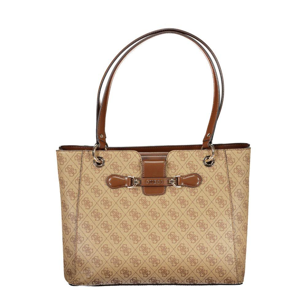 Guess Beige Polyethylene Handbag - Arichezz.store