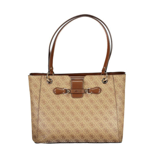 Guess Beige Polyethylene Handbag - Arichezz.store