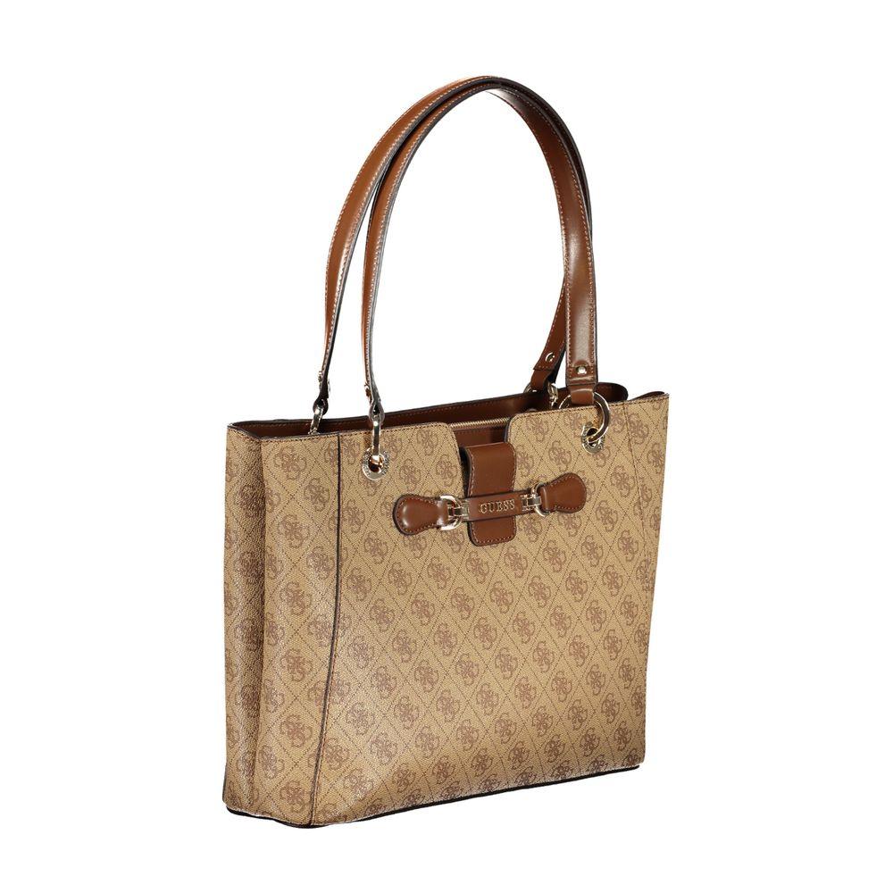 Guess Beige Polyethylene Handbag - Arichezz.store