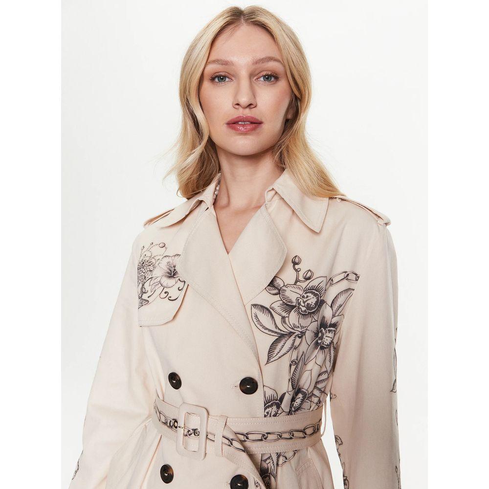 Pinko Beige Long Cotton Trench Coat - Arichezz.store