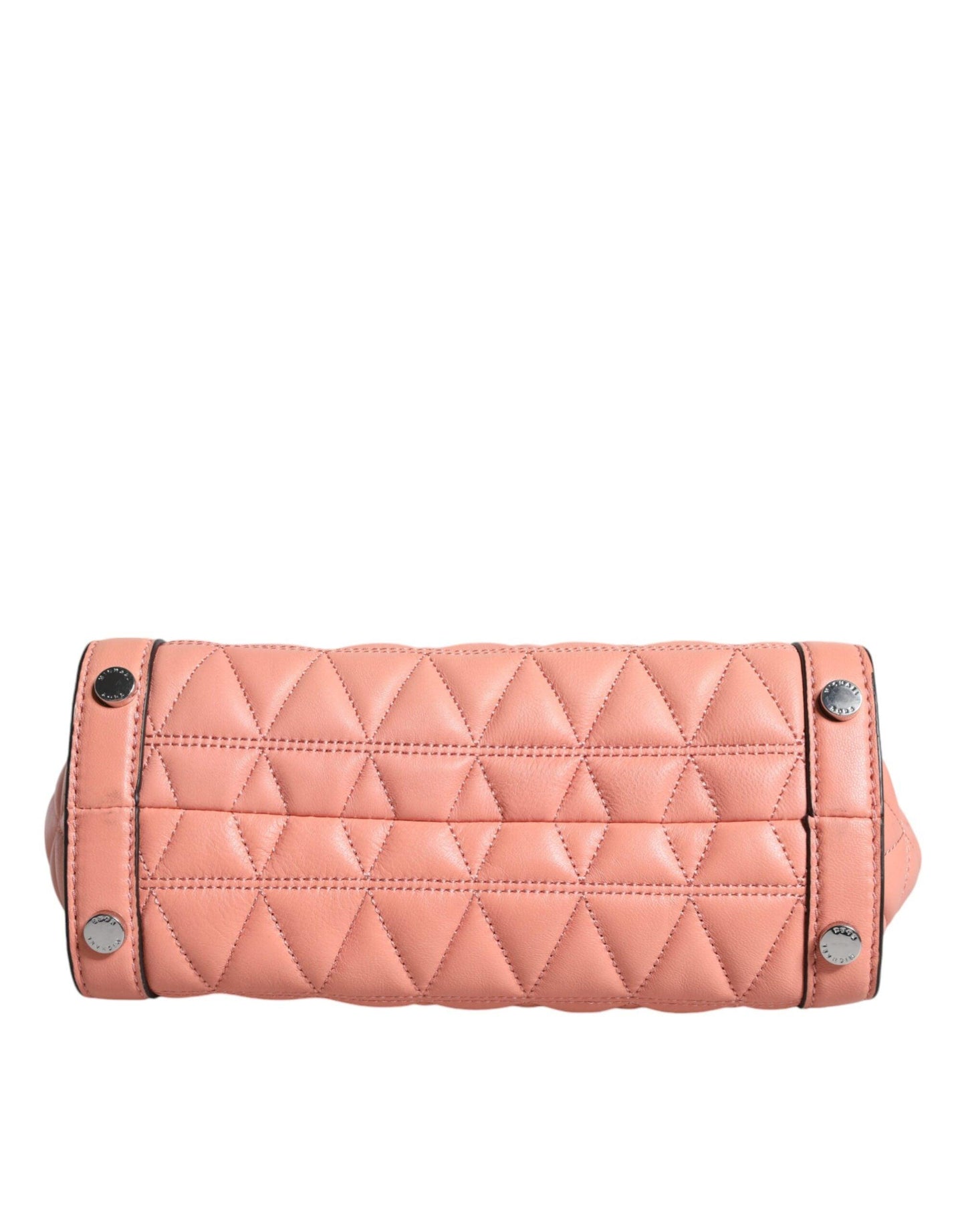 Michael Kors Peach Quilted Leather Logo Crossbody VIVIANNE Messenger Bag - Arichezz.store