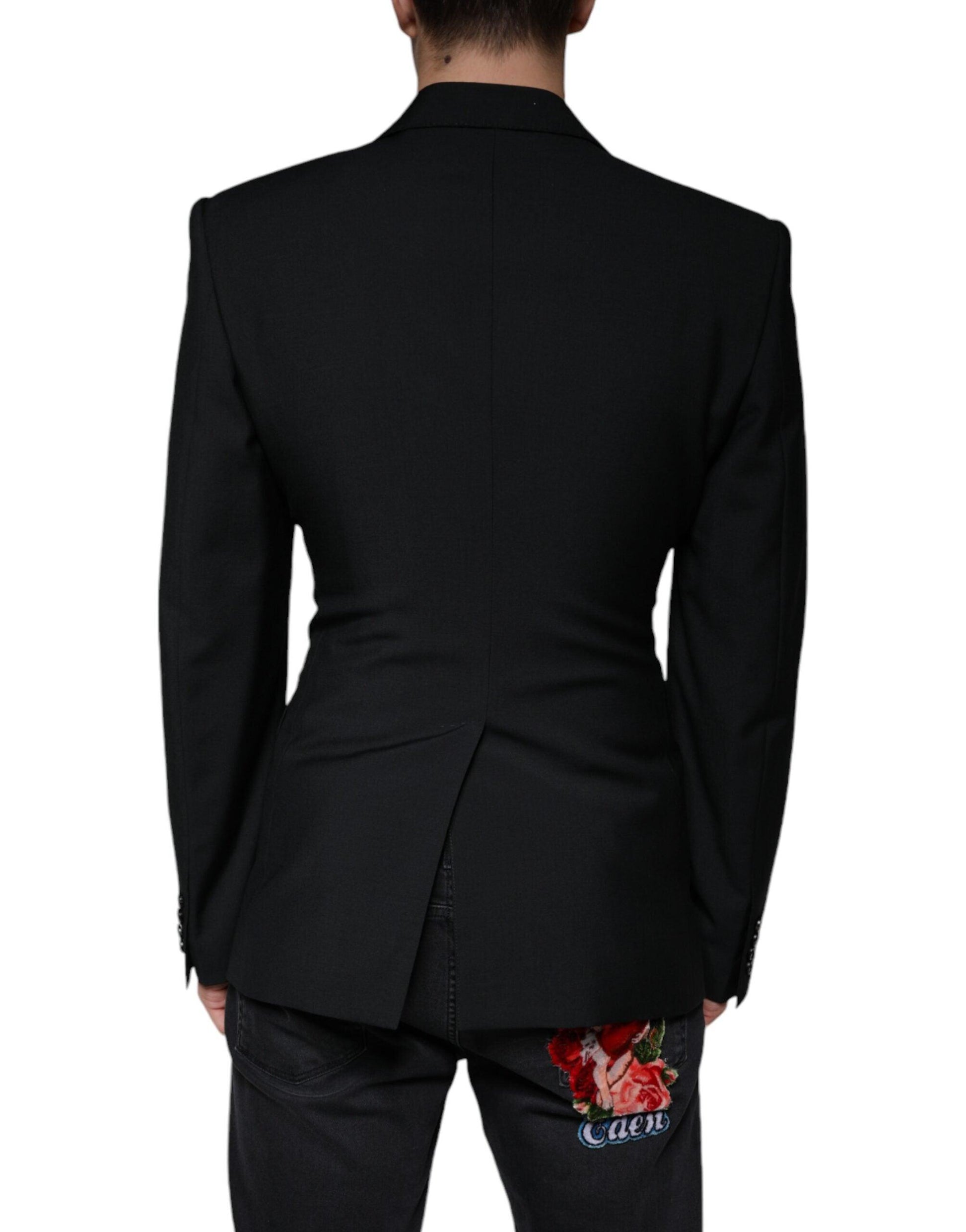 Dolce & Gabbana Black White Single Breasted Dress Blazer - Arichezz.store