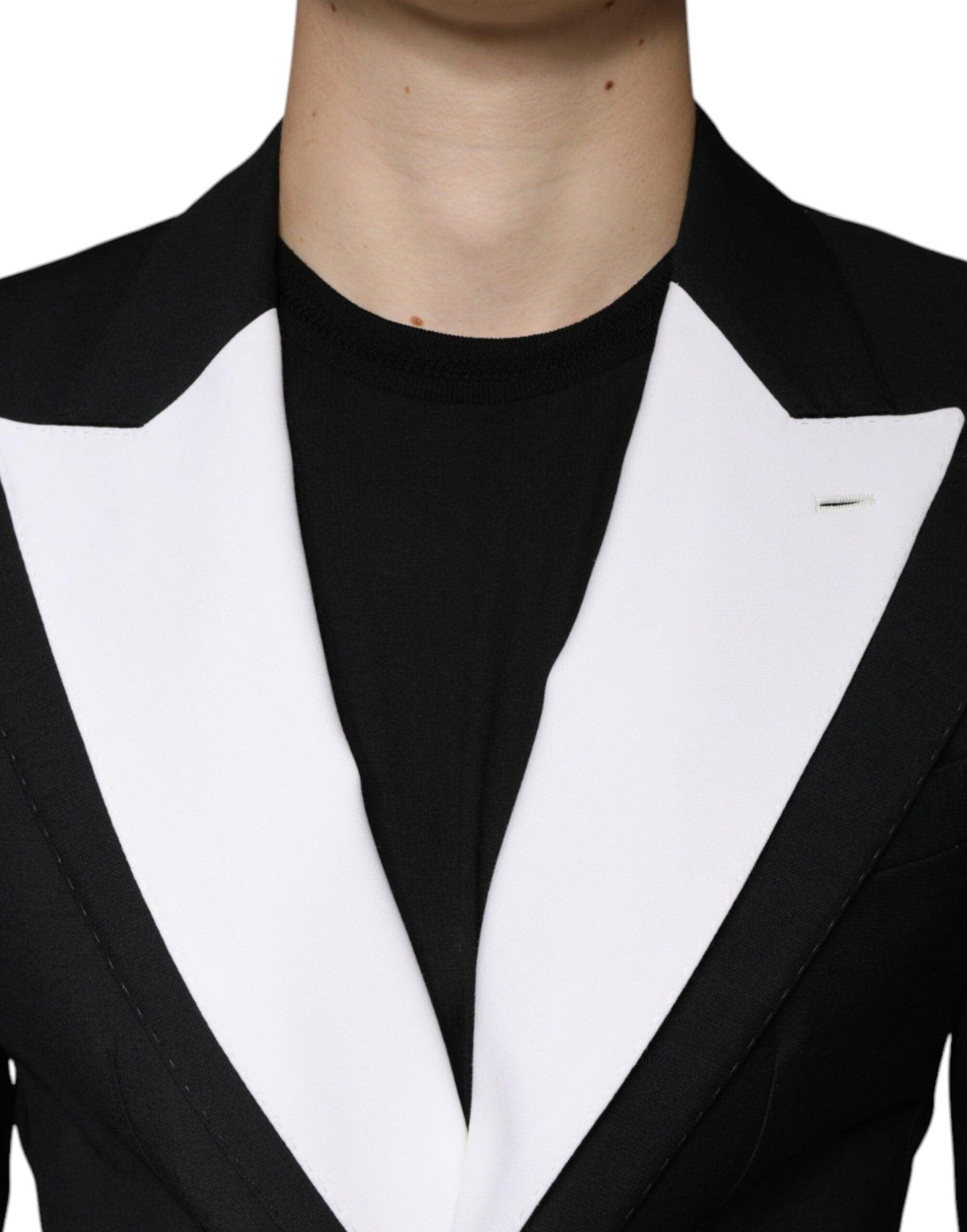 Dolce & Gabbana Black White Single Breasted Dress Blazer - Arichezz.store