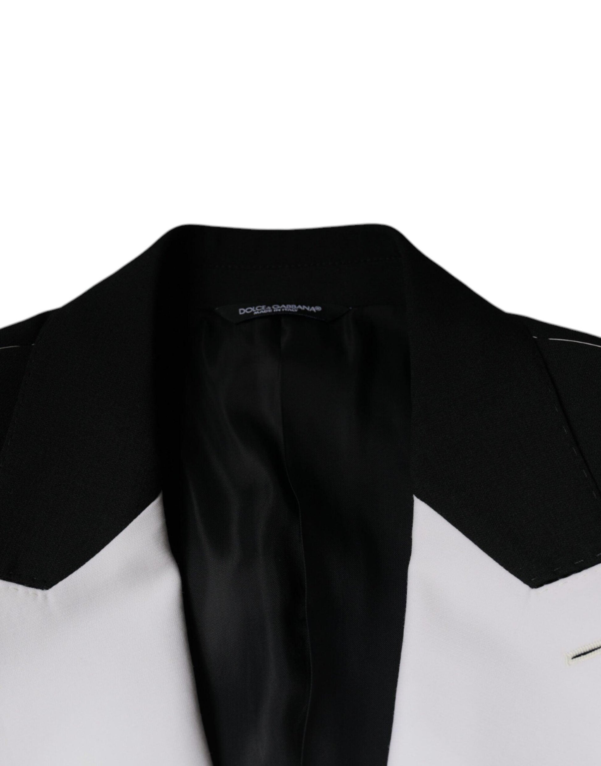 Dolce & Gabbana Black White Single Breasted Dress Blazer - Arichezz.store