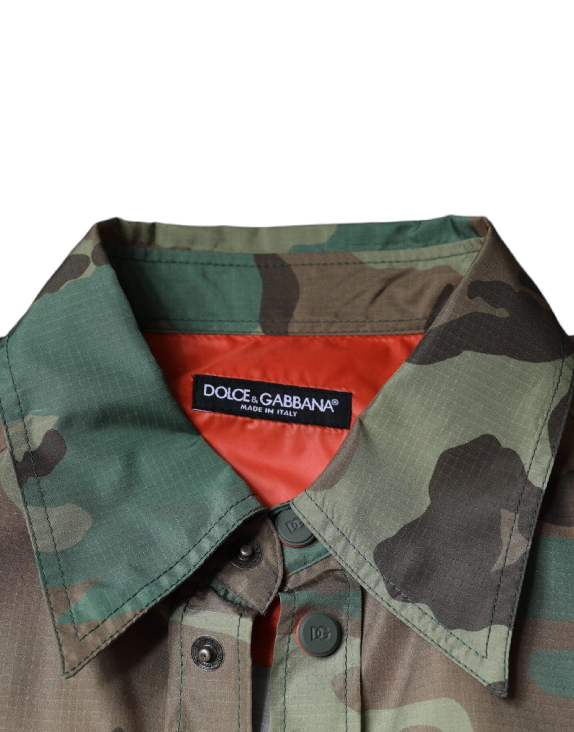 Dolce & Gabbana Multicolor Camouflage Button Down Shirt - Arichezz.store