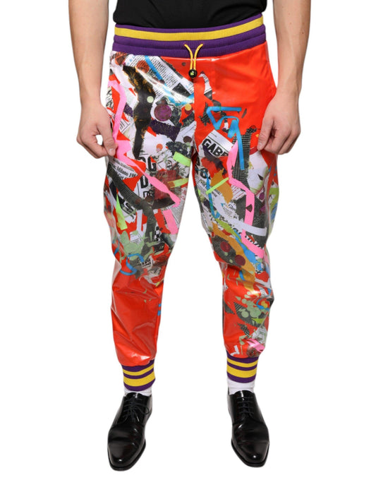 Dolce & Gabbana Multicolor Printed Jogger Sweatpants Pants - Arichezz.store