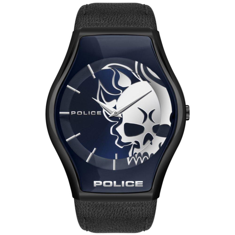 Police Black Leather Watch - Arichezz.store