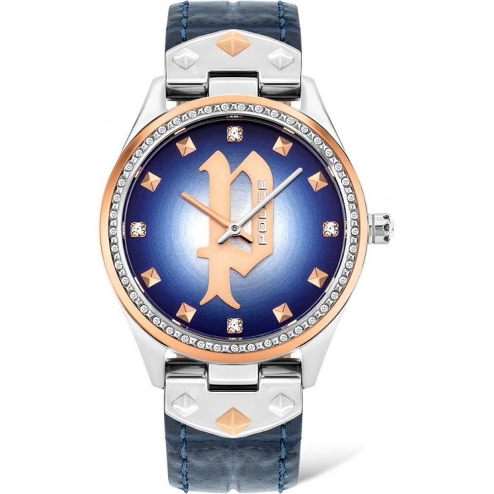 Police Blue Leather Watch - Arichezz.store