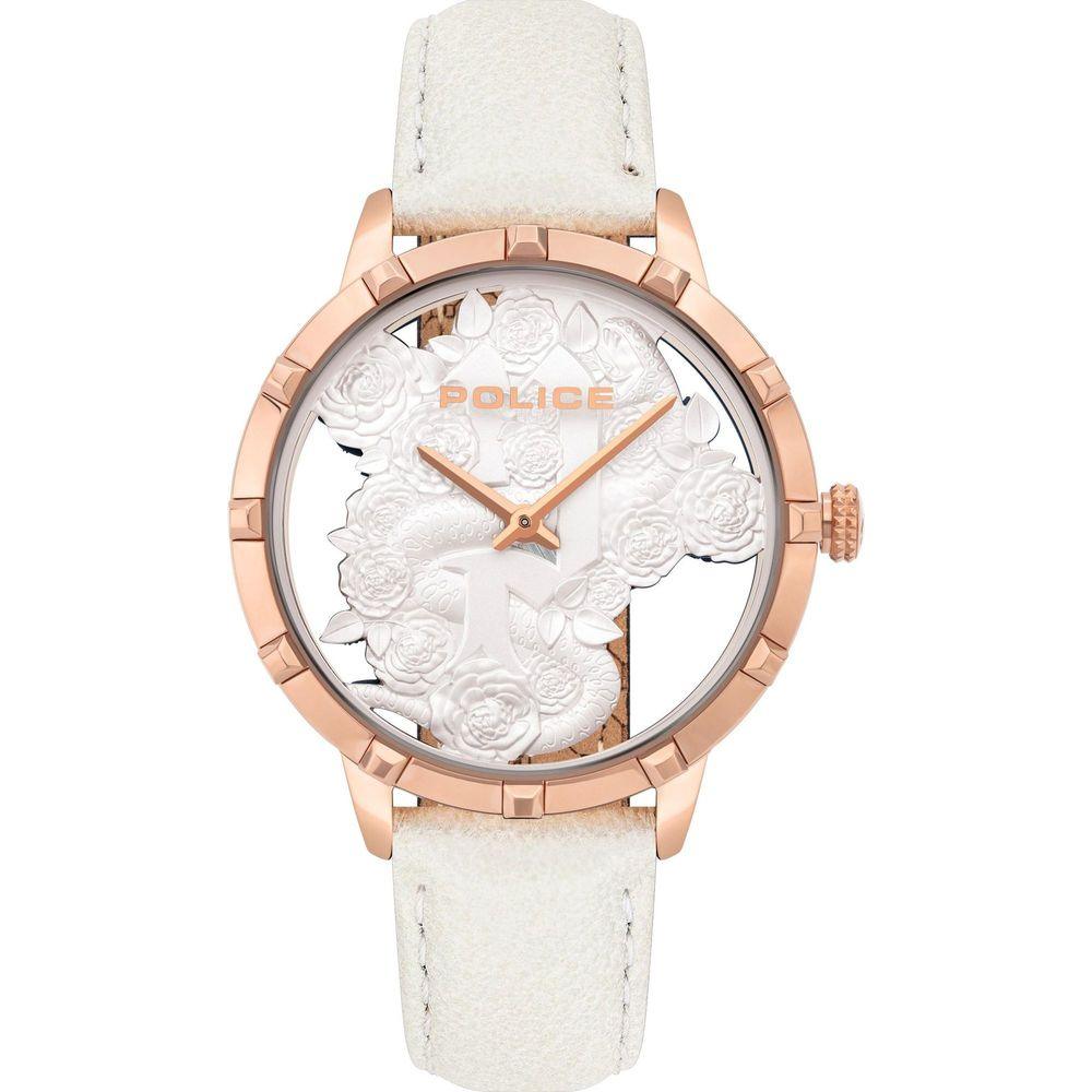 Police White Leather Watch - Arichezz.store