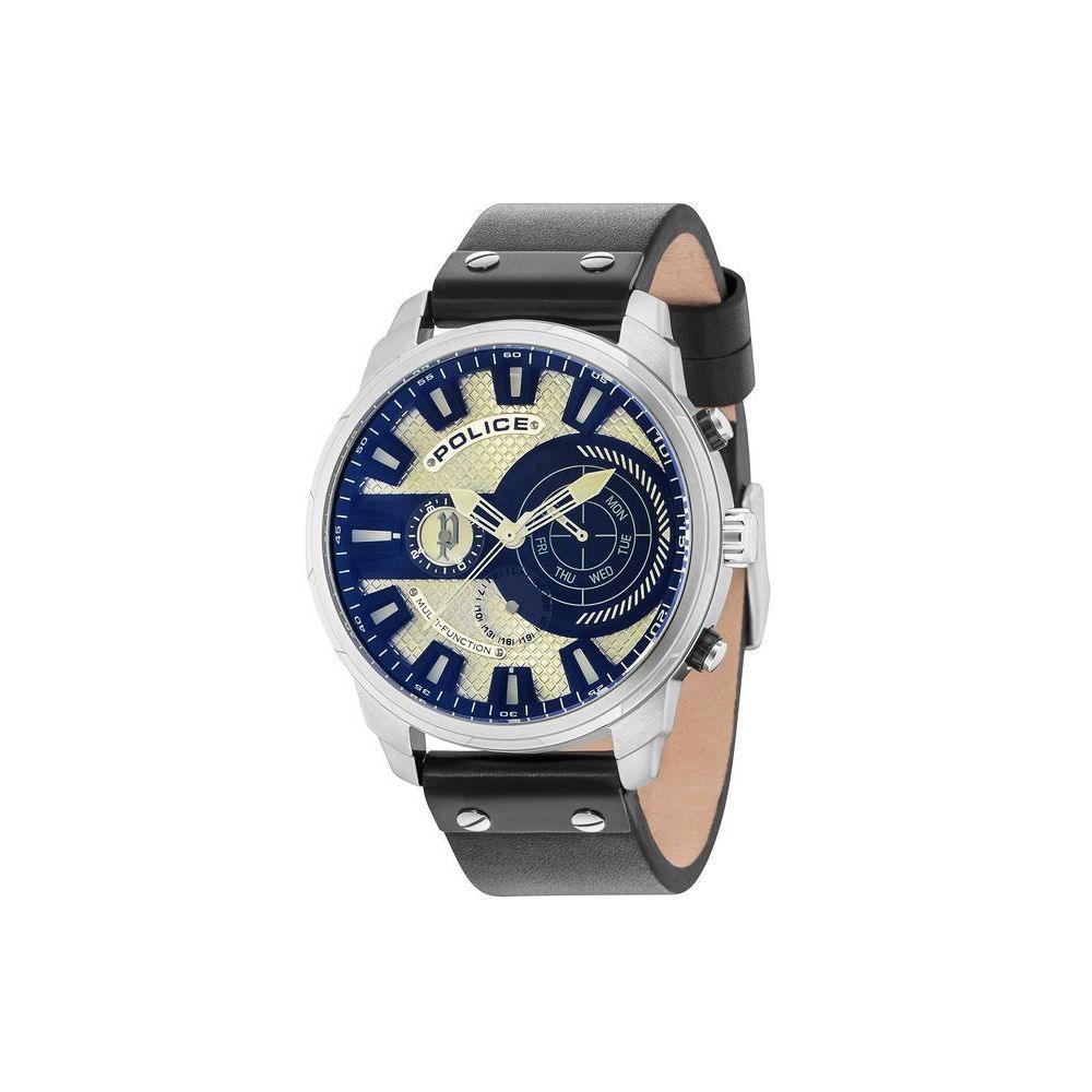 Police Black Leather Watch - Arichezz.store