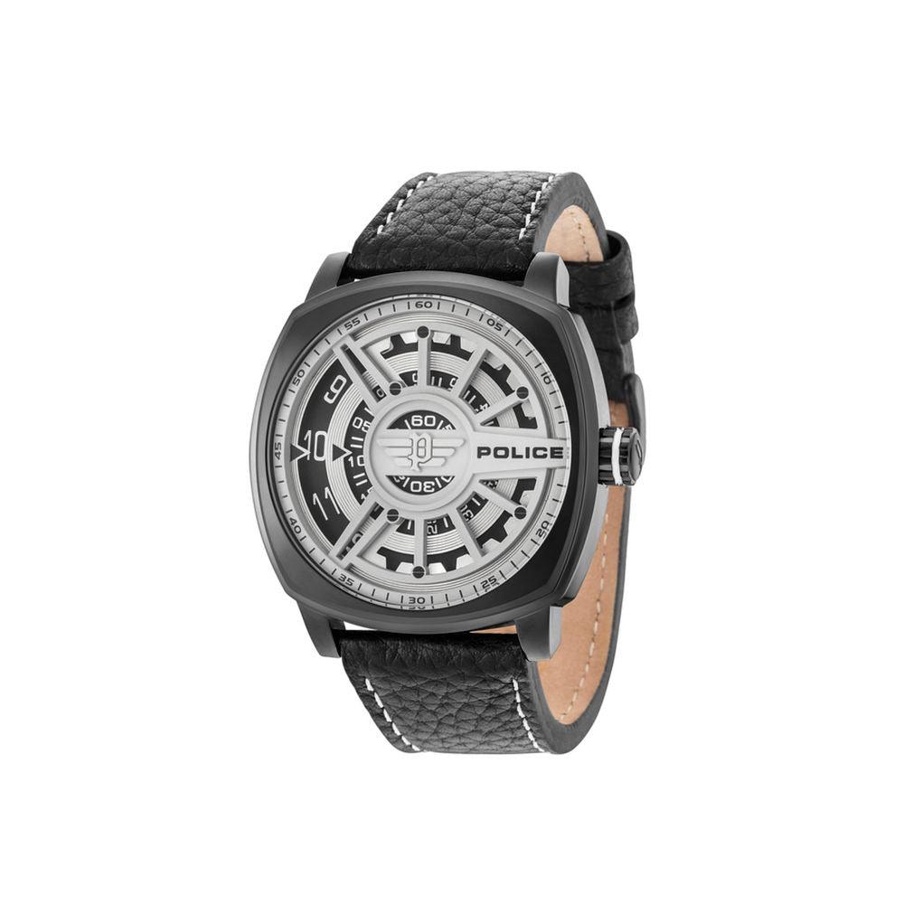 Police Black Leather Watch - Arichezz.store