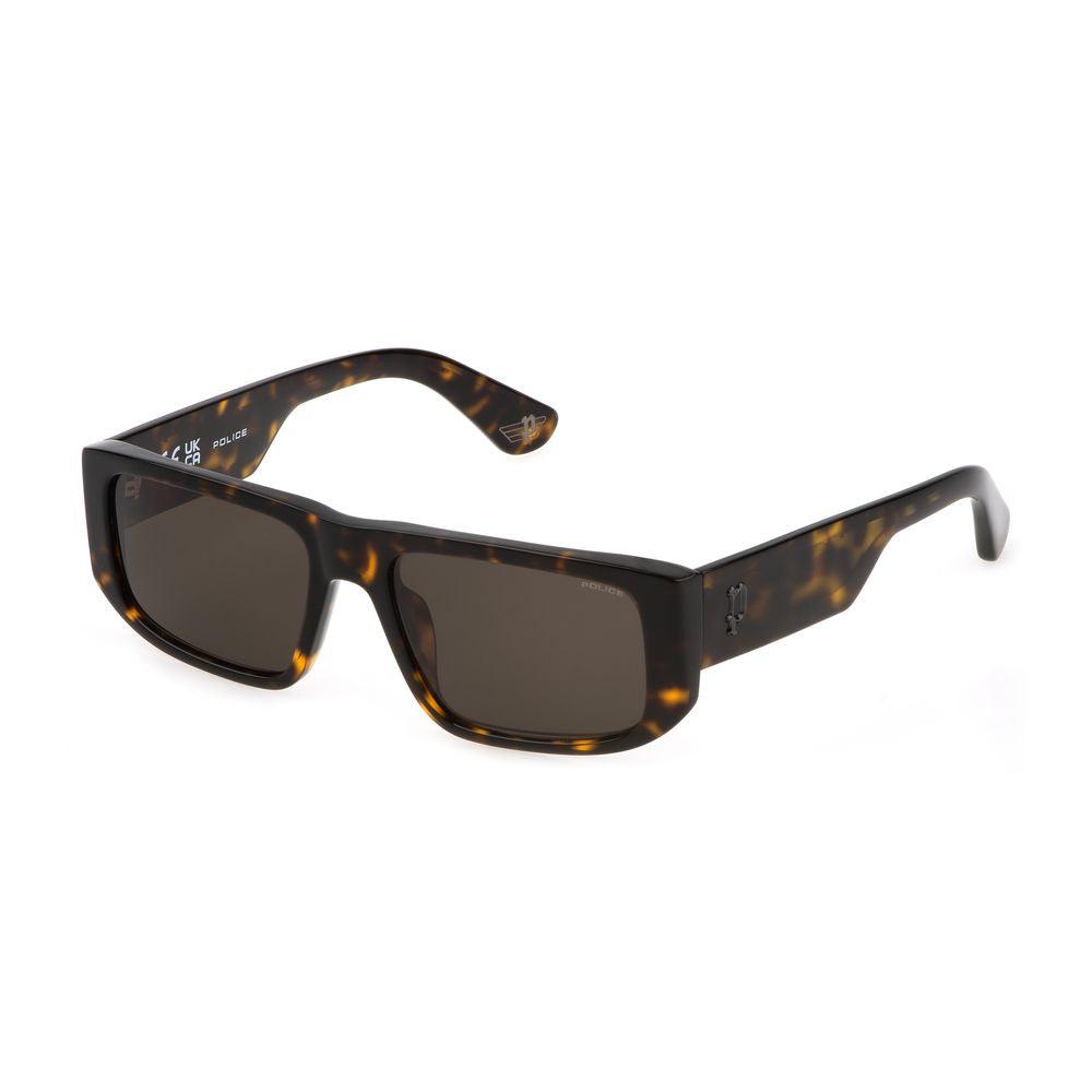 Police Brown Plastic Sunglasses - Arichezz.store